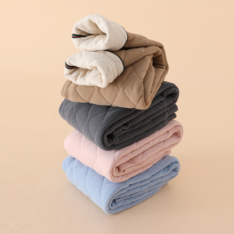 儿童校服神器保暖棉裤冬季三层夹棉羊绒蚕丝中大童学生内穿打底裤 - 图1