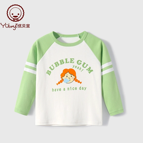 Хлопковая весенняя детская футболка для отдыха, лонгслив, в западном стиле, подходит для подростков