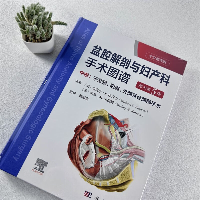 盆腔解剖与妇产科手术图谱中卷 原书第5版解剖图谱手术医学实用妇产科学妇科医学书内镜检查与内镜手术妇产科主治医师用书