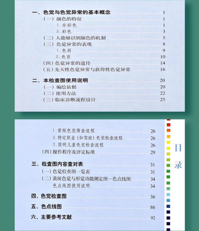 正版包邮 色觉检查图 第4版第四版 色觉异常确定图、色盲色弱区别图、轻重色盲区别图上海科学技术出版社 9787547800881 - 图2