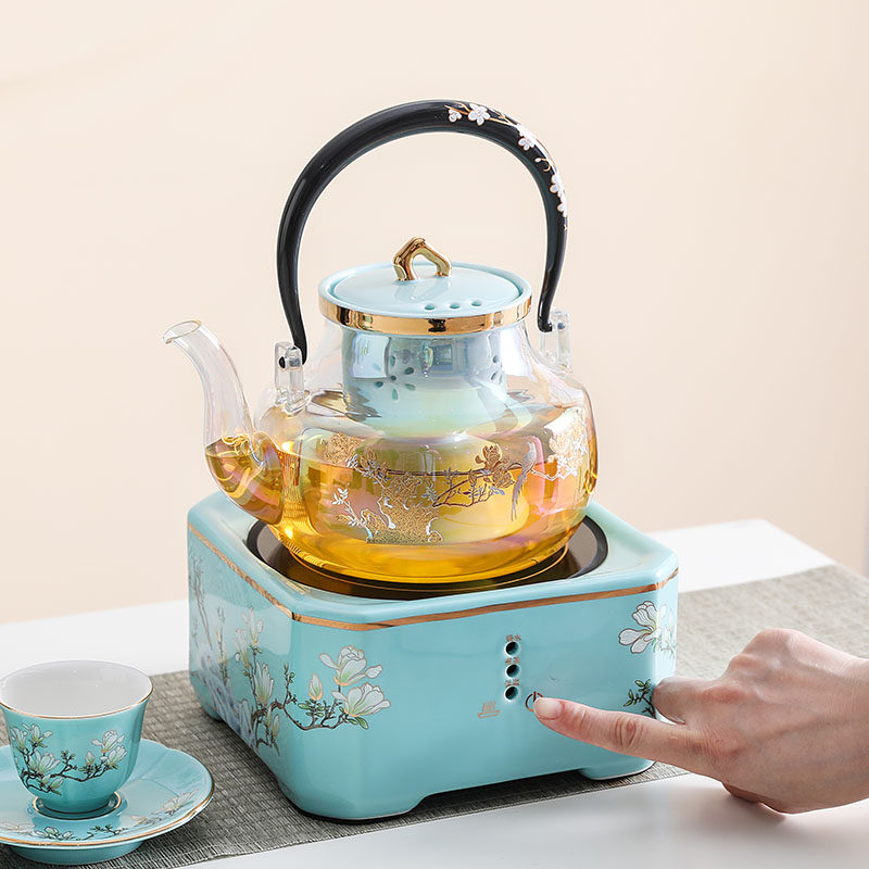 电陶炉围炉煮茶器玻璃沏茶壶养生壶烧水壶自动茶具大容量蒸煮套装,淘宝优惠券,粉丝福利购,淘宝优惠卷