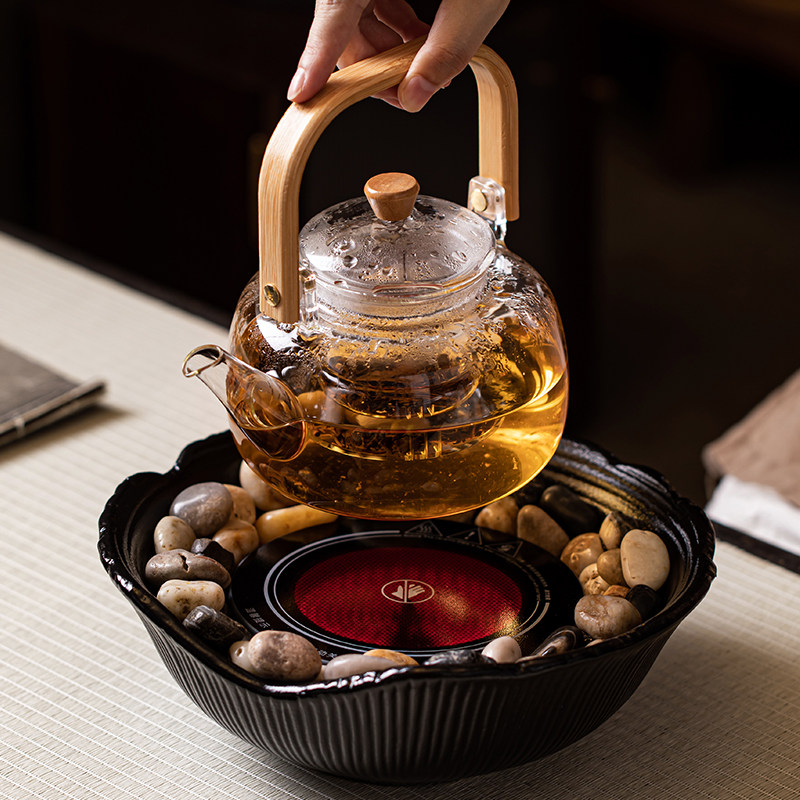 围炉煮茶家用室内烧烤蒸茶器煮茶壶烤火炉套装花果茶玻璃烤奶茶罐,淘宝优惠券,粉丝福利购,淘宝优惠卷