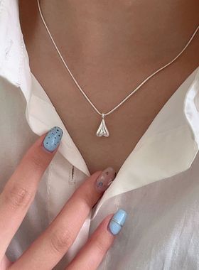 月光女神 s925纯银韩国满心项链女小众设计高级短款锁骨简约新款