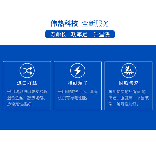 伟热W123.805 230V 1550W塑料焊枪陶瓷加热芯1600WPP焊枪发热芯 - 图1