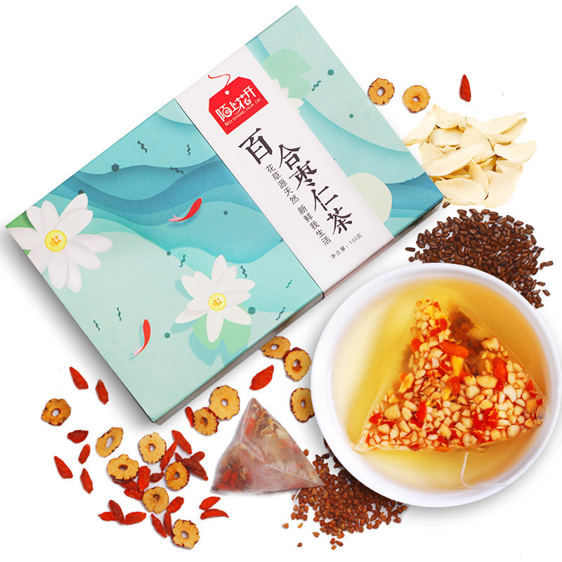 陌上花开百合红枣茶粉睡眠酸枣仁 陌上花开茶叶酸枣仁