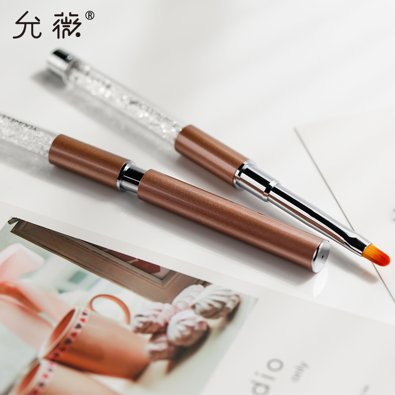 允薇旗舰店允薇美甲笔刷拉线笔光疗点钻笔工具雕花扇形彩绘笔水晶渐变笔一支3