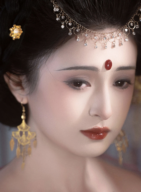 {玉颜}牡丹花发簪杨贵妃周洁版牡丹同款插梳唐风汉服发簪套装古风