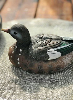 春江水暖田园风树脂光电小摆设