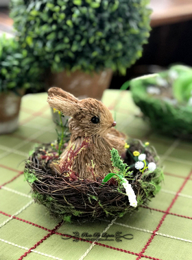 easter田园风森林系草编小摆设