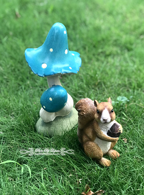 蘑菇田园风陶土复古做旧装饰摆件