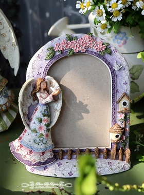 重工天使首饰盒树脂摆件田园风