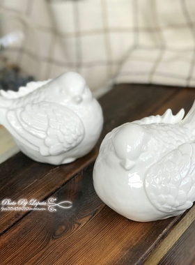 林间美式乡村地中海风浮雕白瓷