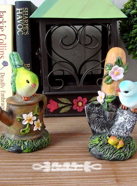 田园风森林系复古做旧婚礼摆件