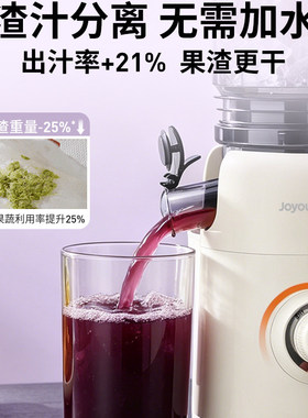 九阳原汁机3段榨汁机家用小型多功能切削榨螺旋杆高纤蔬果破碎机