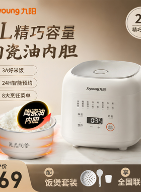 九阳小型1-2人陶瓷油内胆电饭煲