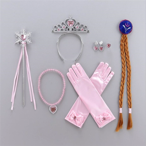 Детская тиара, наряд маленькой принцессы, волшебная палочка, парик, аксессуар для волос, ювелирное украшение