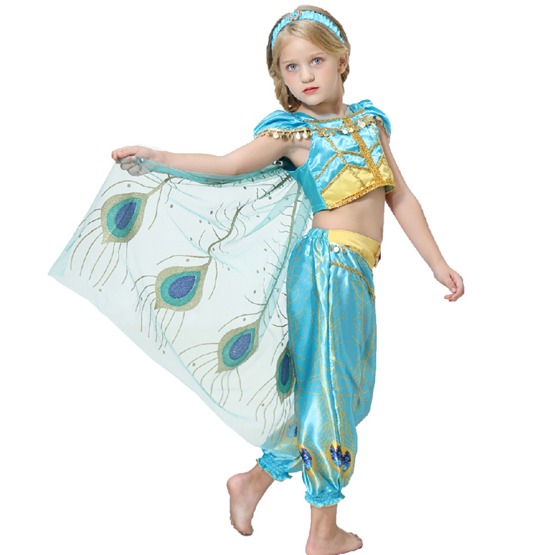 万圣节茉莉公主裙儿童节表演阿拉丁神灯女童肚皮舞蹈印度演出服装-图1