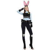 Хэллоуинская девочка Crazy Animal City Cosplay Clothing Аниме кролика Антропоморфная одежда Джуди