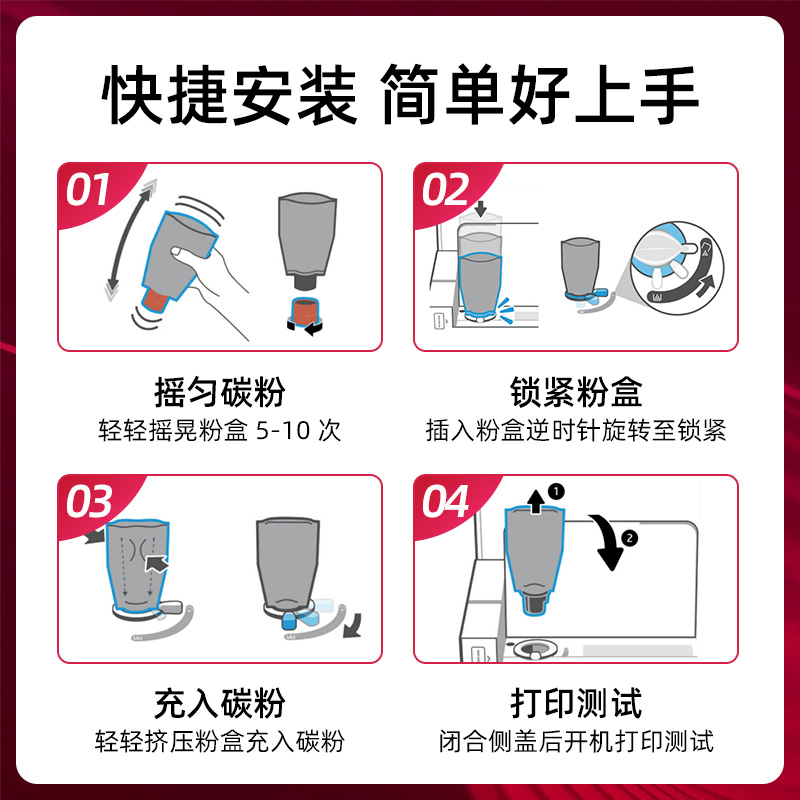 适用惠普158X碳粉盒hp158A硒鼓加粉MFP1005w 2606sdw 1020w2506dw - 图1