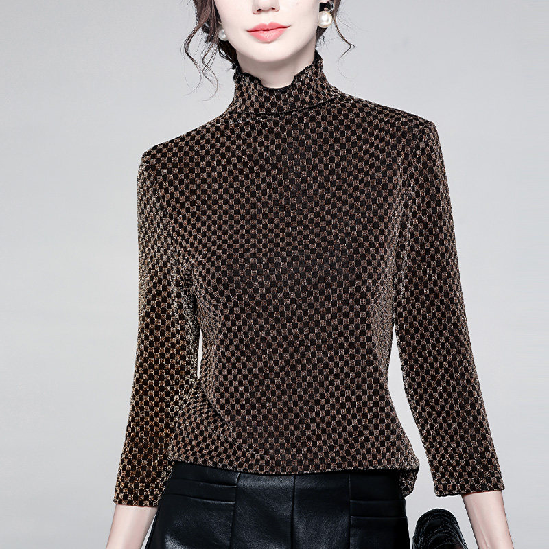 秋款洋气百搭七分袖针织t恤打底衫 摩登志T恤