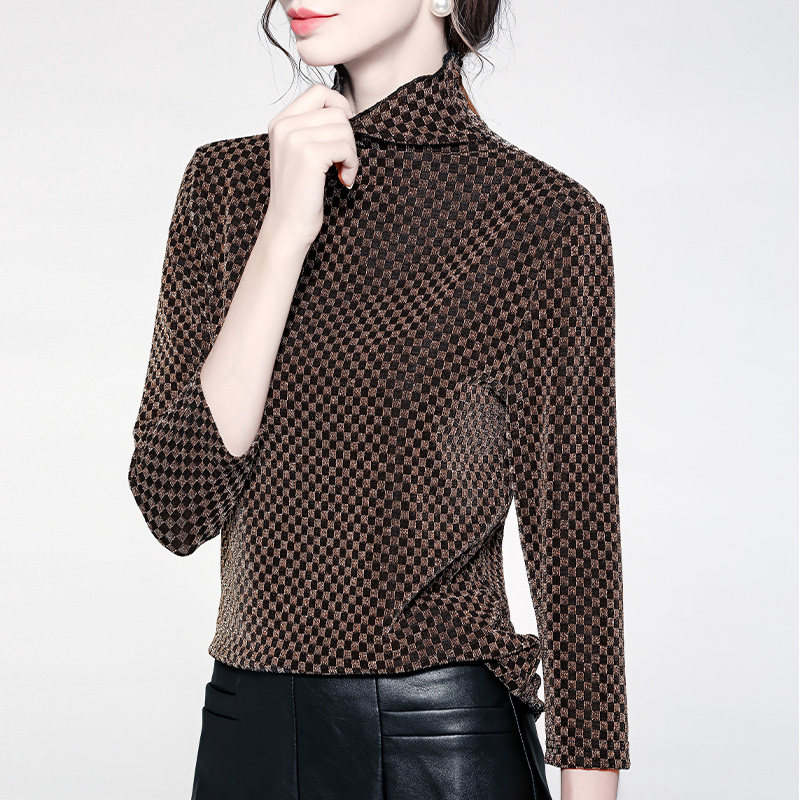 秋款洋气百搭七分袖针织t恤打底衫 摩登志T恤