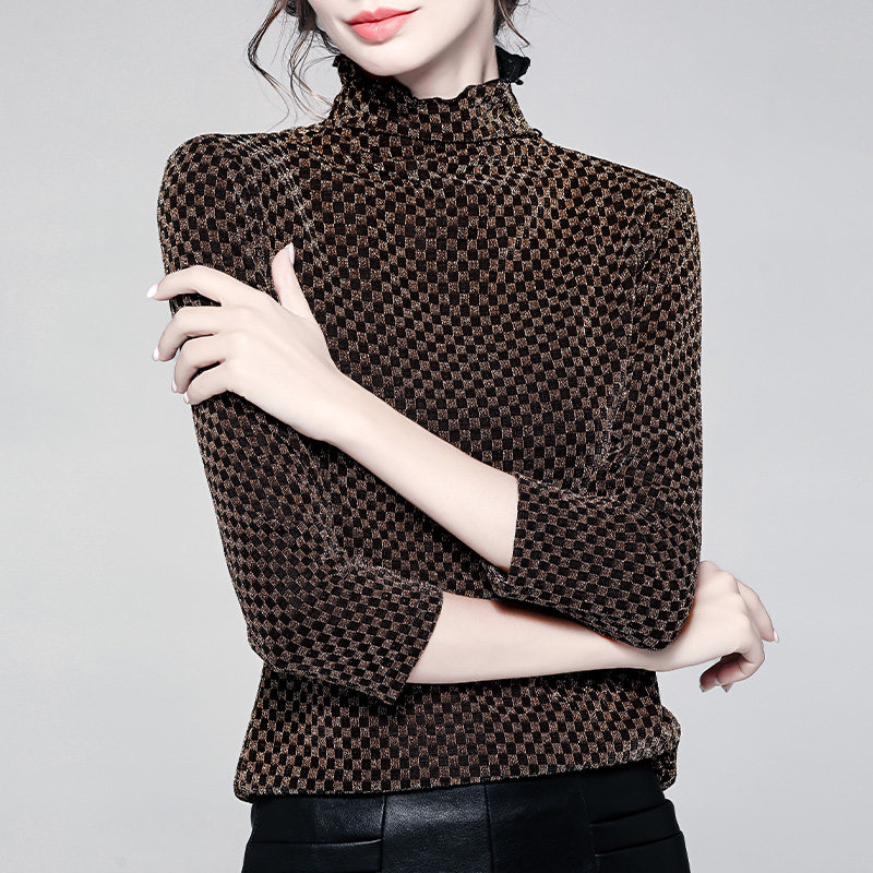 秋款洋气百搭七分袖针织t恤打底衫 摩登志T恤