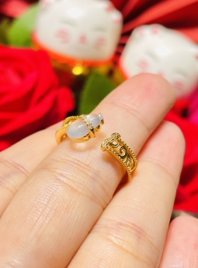 缅甸翡翠正品A货 玻璃种葫芦镶嵌18K黄金搭配钻石 时尚款百搭