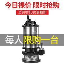 Submersible pump 220v small stainless steel water pumping pump Home pumping clean water machine High-lift agricultural irrigation Sewerage water pump