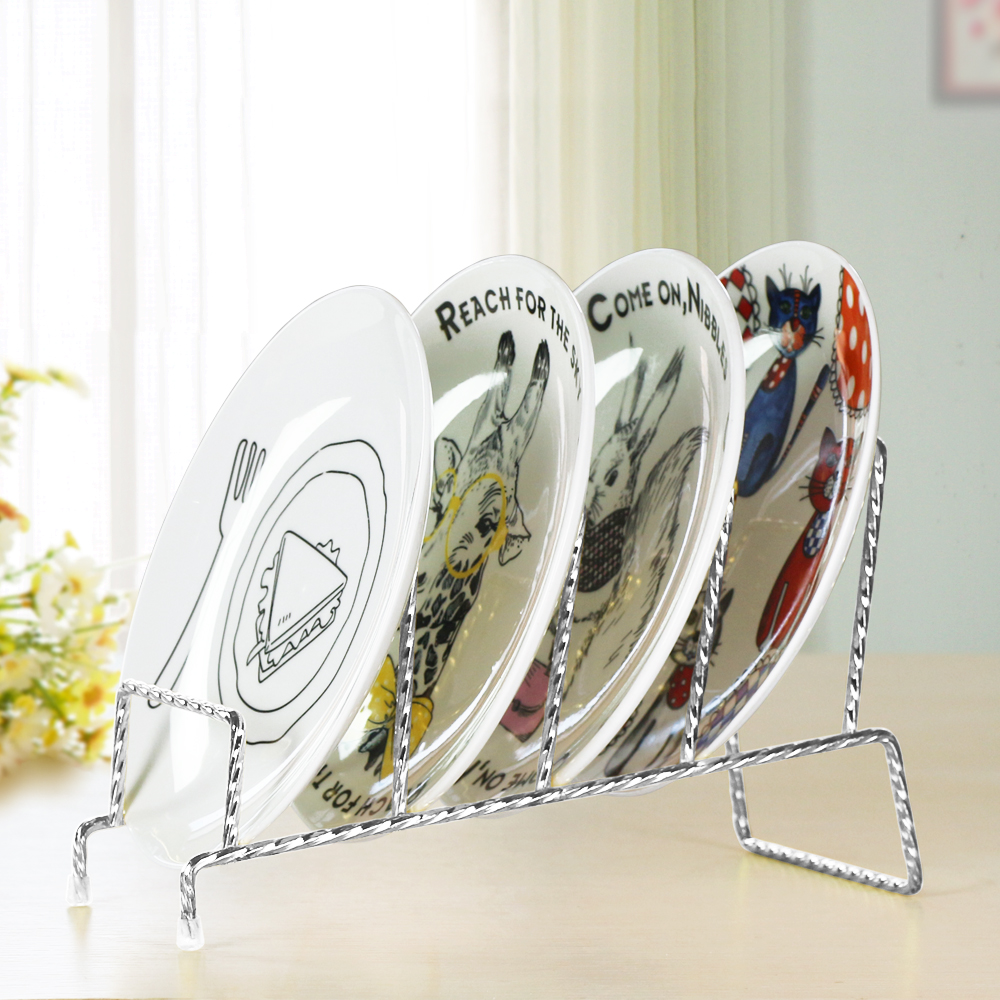 铁艺多层看盘挂盘架陶瓷盘子支架茶饼架CD图书架工艺品展示架瑕疵 - 图2