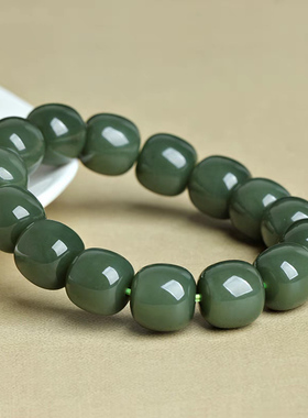 和田玉手链手串男女士青玉单圈