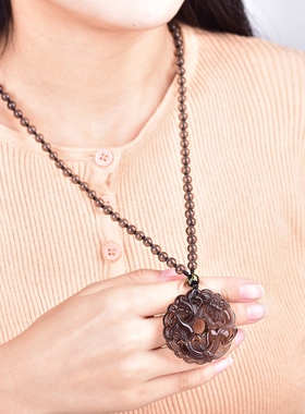 天然冰种黑曜石草龙貔貅吊坠