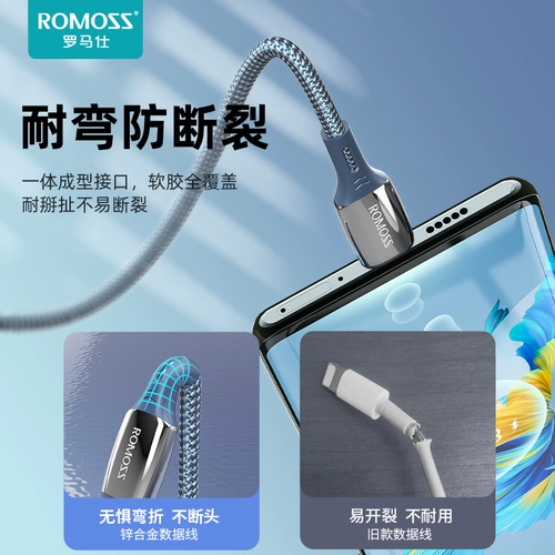 Romans ypec Data Cable 6a Super Fast Charge 66W подходит для линии зарядки Huawei Xiaomi 100WT подлинное 5A