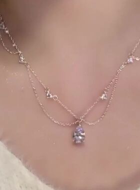 璀璨星云满天星水滴项链