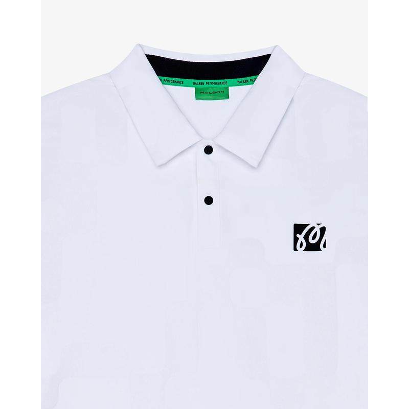 代购MALBON GOLF男士Polo透气速干网眼聚酯运动户外衬衫爆款简约,淘宝优惠券,粉丝福利购,淘宝优惠卷