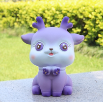 Plaster mold rubber sleeve latex model Park swing stall plaster like painted small deer 22cm