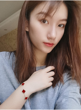 四叶草手链女韩国网红百搭轻奢