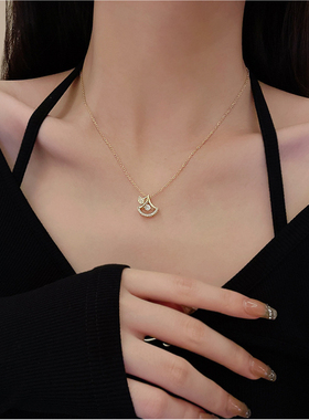 女不掉色不过敏项链锁骨链毛衣链