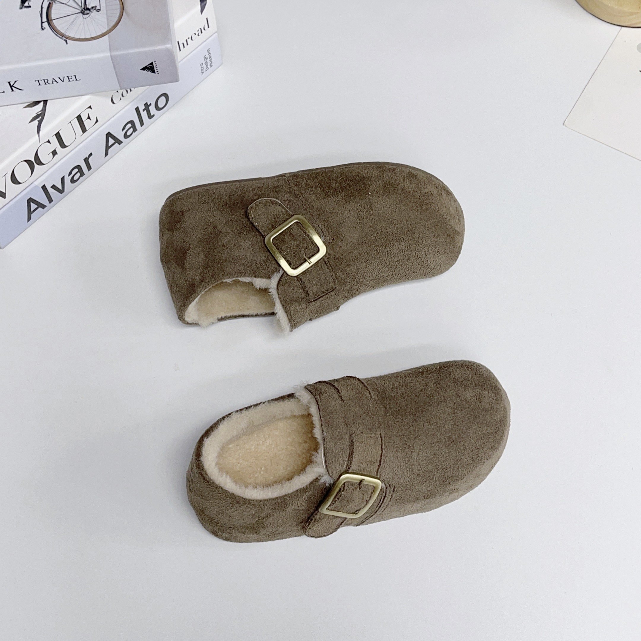 全包加绒大棉勃肯鞋女冬季加绒保暖一脚蹬平底软底单鞋,淘宝优惠券,粉丝福利购,淘宝优惠卷