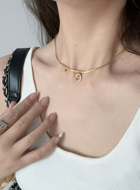 简约冷淡风个性字母ins气质颈链