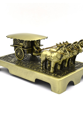 兵马俑摆件礼盒马车旅游纪念品