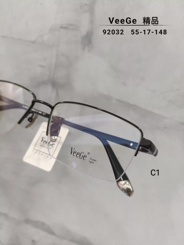 VeeGe纯钛商务眼镜V格精品镜架近视镜架防蓝光男款时尚半框V92032 - 图2