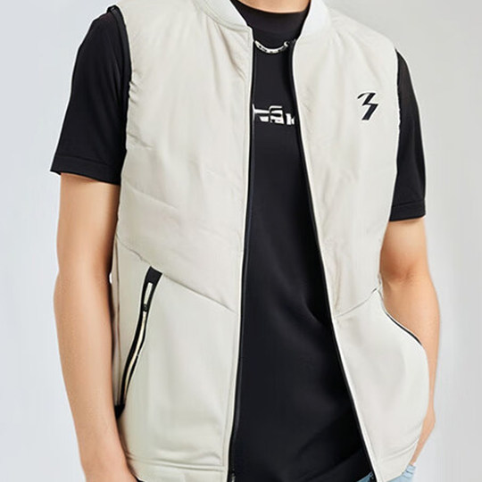 361 Degree Men's Stand Collar Velvet Vest 2024 Winter Warm Knitted Single Vest Men's Sports Vest Jacket