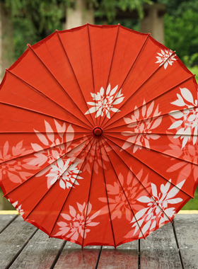 古典油纸伞绸布伞拍照装饰梅花