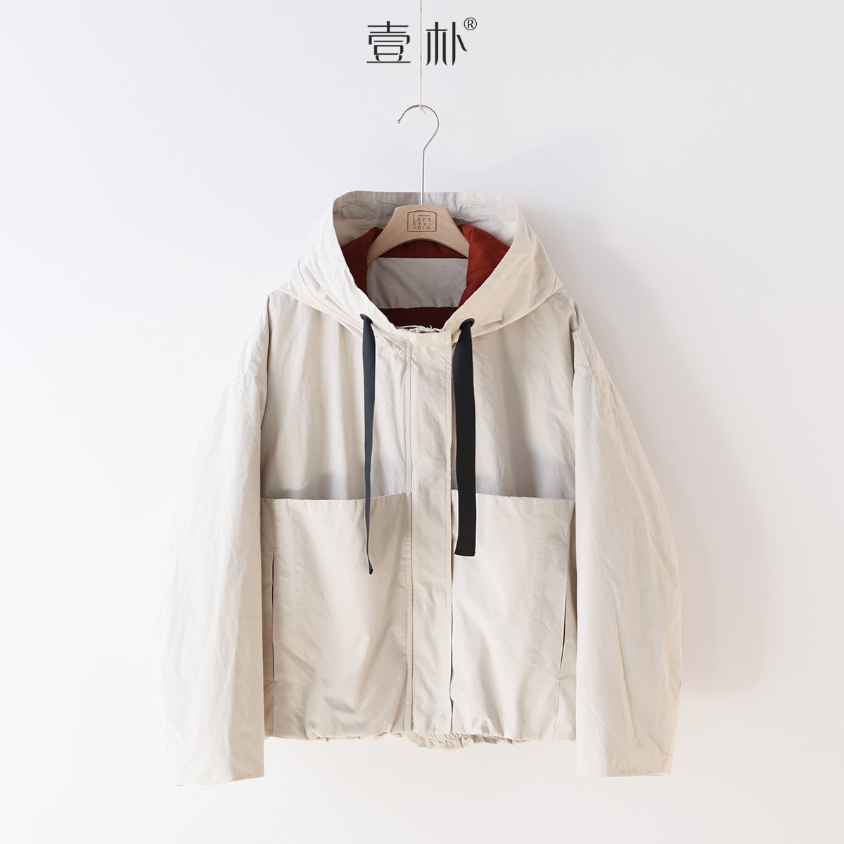 冬季夹棉加厚连帽大口袋棉衣 保暖棉服短风衣外套 5SP610 - 图3