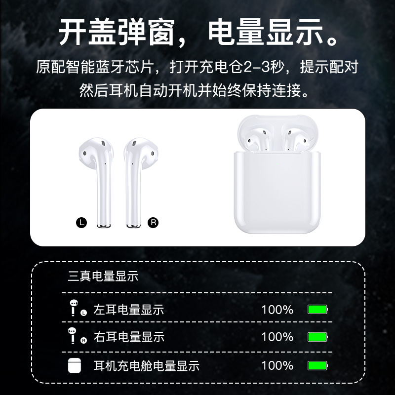 carkoci旗舰店真无线蓝牙耳机迷你双耳运动入耳式华强北超长待机续航女生隐形单耳新概念tws适用于苹果华为小米通用iphone1