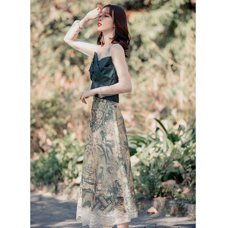 魅影仙女赫本轻熟风气质穿搭连衣裙 魅影仙女连衣裙