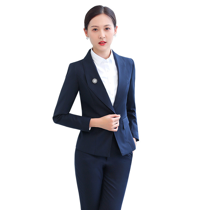 韩茗雅女士高端羊毛商务小西装总裁 韩茗雅服饰职业女裤套装