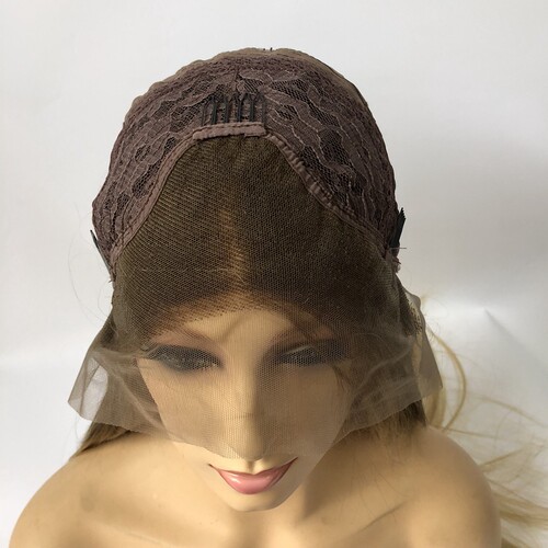金色blonde box braided lace wig半手工蕾丝脏辫整顶高温丝假发 - 图3