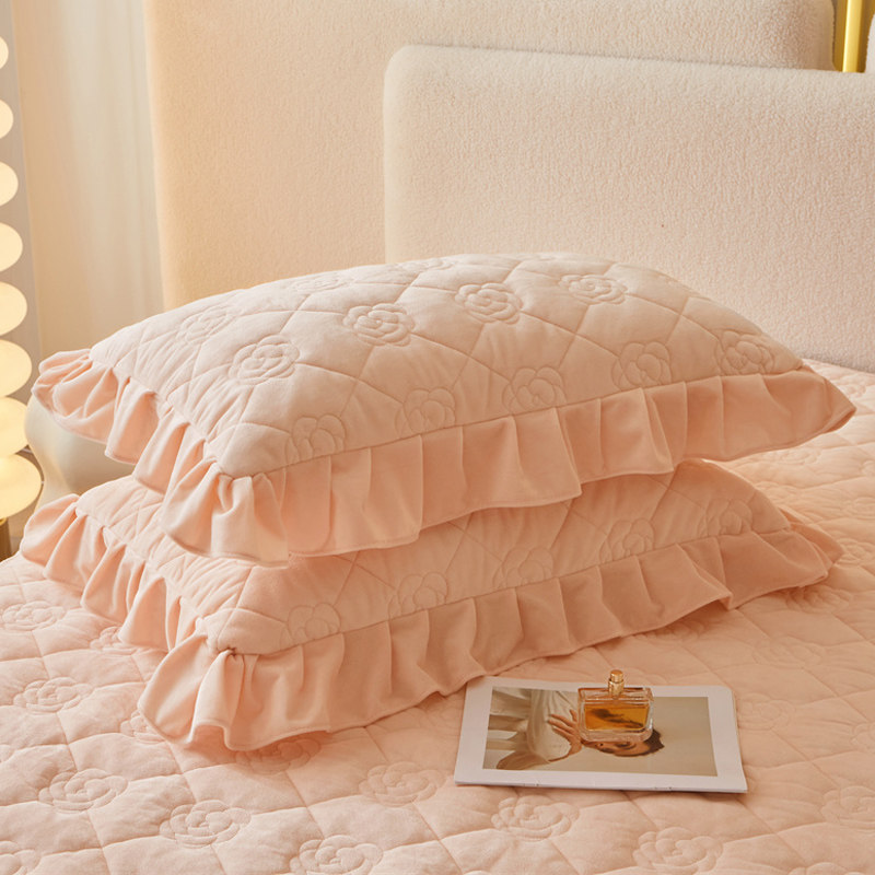 冬季牛奶婴儿绒夹棉床裙单件蕾丝边1.5米1.8x2.0冬天床罩珊瑚绒毛,淘宝优惠券,粉丝福利购,淘宝优惠卷