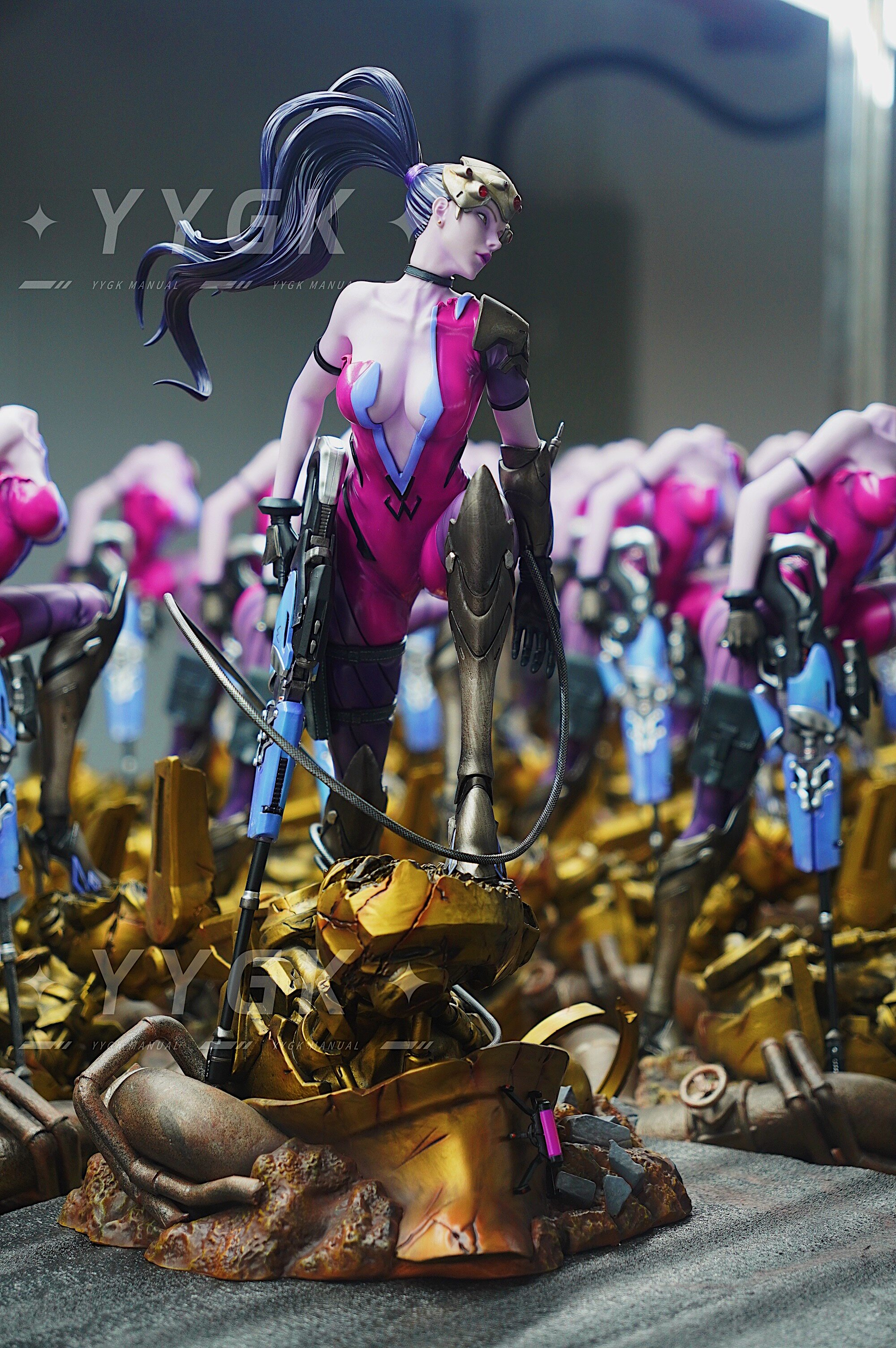 yygk蜂鸟黑百合ow 暗夜百合gk手办模型雕像 可月兑 18禁现货